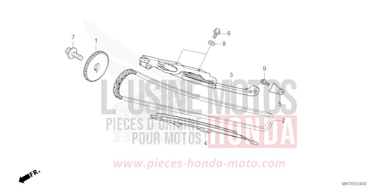 CAM CHAIN/TENSIONER for X-ADV 750 MAT DEEP MUD GRAY (NHD05) from 2025